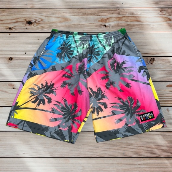 Barbell VooDoo Other - Barbell Voodoo Pink Hawaiian Drawstring Crossfit Gym Shorts w/ Pockets XXL READ